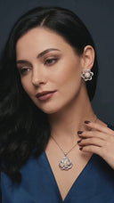 Real Pearl Mother-of-Pearl Blossom Set – Necklace & Earrings