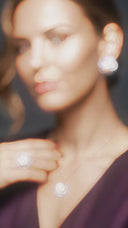 Real Pearl Silver Flower Set – Necklace, Earrings & Ring